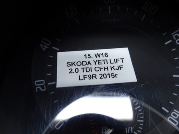PŘÍSTROJOVÁ DESKA BUDÍKY 5L0920940P 2.0 TDI SKODA YETI FACELIFT