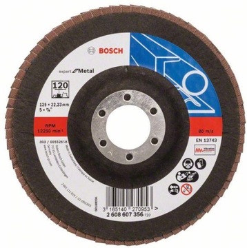 Bosch 2608607356 Listkowa tarcza prosta Expert for Metal 125mm G120 X551