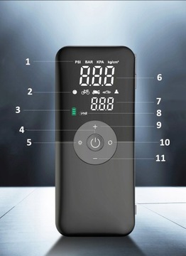 Портативный компрессор для шин C3106, мотоциклетный велосипедный насос, внешний аккумулятор