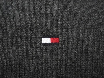 TOMMY HILFIGER Klasyczny Szary Męski Sweter KASZMIR r L/XL