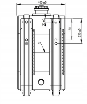 Zbiornik stalowy oleju hydraulicznego160L