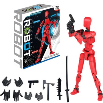Wieloprzegubowy ruchomy robot Drukowany manekin 3D figurka klocki akcesoria