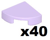 LEGO 25269 Tile Quarter Lavender 40 szt. NOWA