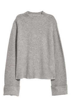 H&M HM Kaszmirowy sweter damski modny stylowy miękki miły ciepły 34 XS