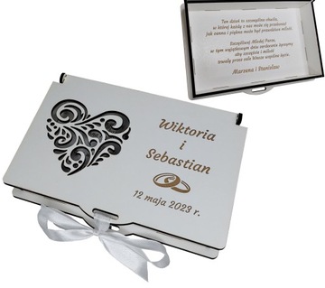 Pudełko na pieniądze Pamiątka Prezent ŚLUB WESELE