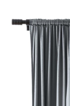 ZASŁONA WELUROWA 140X270 NA TAŚMIE VELVET WELUR STALOWA