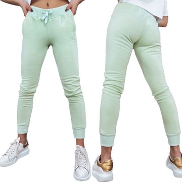 DAMSKIE SPODNIE DRESOWE GŁADKIE roz. S