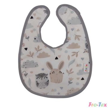 Детский нагрудник хлопковый на липучке, размер L, большой.