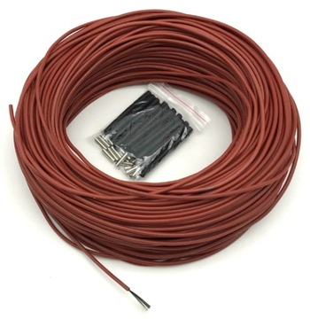 PRZEWÓD GRZEWCZY KABEL GRZEJNY 9m (180W) +ZACISKI