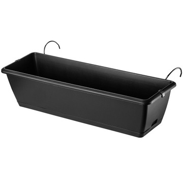 SKRZYNKA BALKONOWA 60cm DONICZKA Z UCHWYTAMI