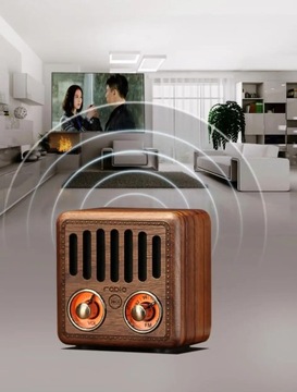 2023 Новый маленький динамик из цельного дерева с Bluetooth, FM-радио, ретро-сабвуфер
