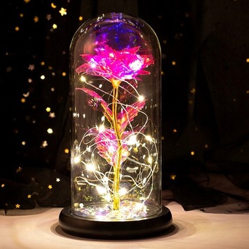 ETERNAL ROSE IN GLASS LED LIGHTS цветочная коробчатая роза