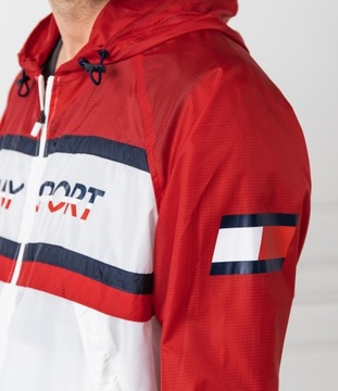 Kurtka Tommy Hilfiger Sport biała czerwona r. M