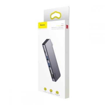 Адаптер BASEUS HUB Type C на 2x USB3.0/TF/SD/Type C PD