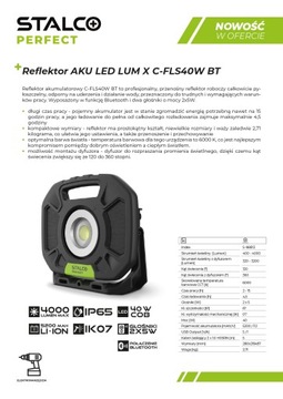 STALCO REFLEKTOR LAMPA NAŚWIETLACZ LED LUM-X 40WBT