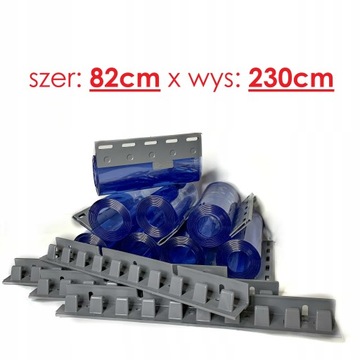 Kurtyna paskowa uchwyt wieszak z PCV 82x230