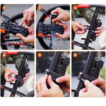 СКЛАДНОЙ ВЕЛОСИПЕДНЫЙ ЗАМОК, ПРОЧНАЯ ЦЕПЬ БЕЗОПАСНОСТИ ДЛЯ ВЕЛОСИПЕДА