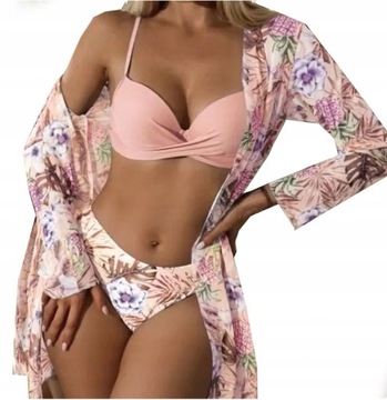 STRÓJ KĄPIELOWY BIKINI NARZUTKA XL