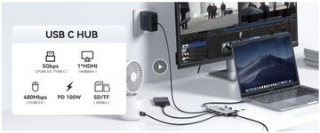 4Apple HUB 9w1 USB-C Thunderbolt 3 4 5 HDMI 4K 60Hz USB MacBook M1 M2 M3 M4