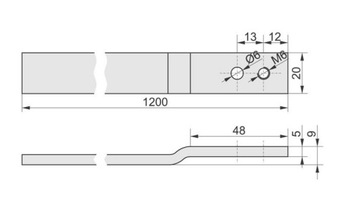 ЗАМОК ДЛЯ ЗАМКА KASTEL 5X20X1200MM ГАРАЖ