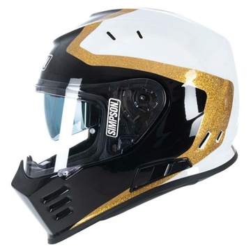 AMERYKAŃSKI KASK MOTOCYKLOWY VENOM SIMPSON GOLD INTEGRAL L 59-60CM