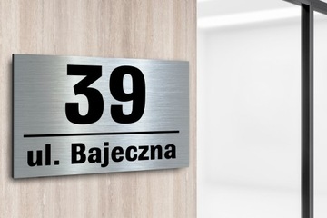 Адресная табличка с номером дома. Прочная алюминиевая табличка.