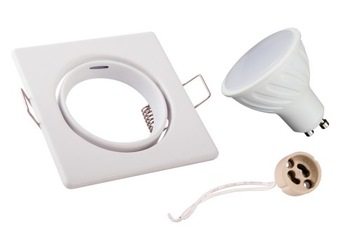 СВЕТОДИОДНЫЙ НАБОР GU10 5Вт галогенные СВЕТИЛЬНИКИ БЕЛЫЙ КВАДРАТ