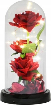 ВЕЧНАЯ РОЗА В СТЕКЛЕ LED, НА АККУМУЛЯТОРЕ + USB-КАБЕЛЬ, ПОДАРОК ​​УЧИТЕЛЮ