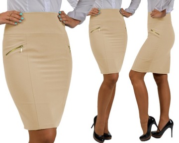 Бизнес -модная юбка с ползунками размером 48