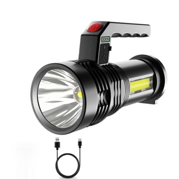 LATARKA SZPERACZ AKUMULATOROWA T6 LEDCOB USB SOLAR