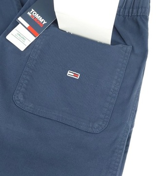 Tommy Hilfiger Spodnie męskie Joggery Granatowe Tommy Jeans r. L + Naklejka