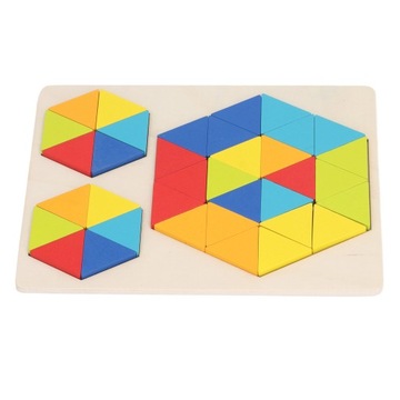 Drewniane sześciokątne puzzle Myślenie logiczne Koordynacja ręka-oko LR