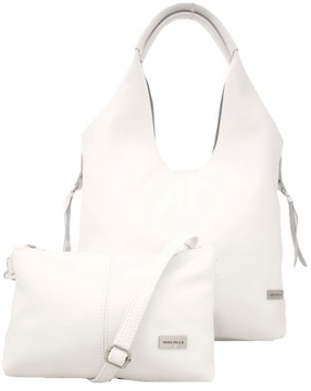 Torebka Damska Skórzana Shopper 2w1 Skóra Naturalna Vera Pelle Premium
