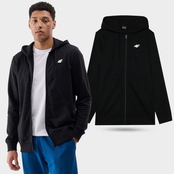 BLUZA DRESOWA MĘSKA 4F ROZPINANA Z KAPTUREM BAWEŁNIANA SPORTOWA LIMITOWANA