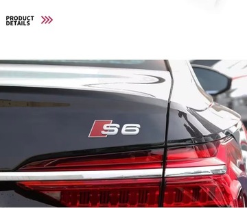 ЭМБЛЕМА багажника S7 Логотип AUDI серебро 10,7х4см ПРЕМИУМ