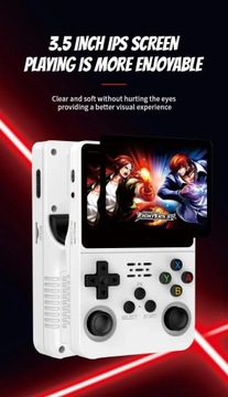Портативная игровая консоль R36S Retro, дюймовый IPS-экран, R36S черный, 64 ГБ