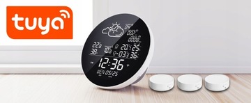 WIFI TUYA SMART метеостанция 3x датчик