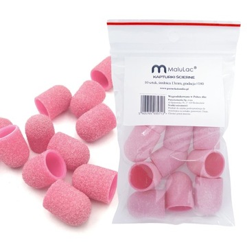 Абразивные подушечки MaluLac 10x CAPS для педикюра с резиновой основой 13 мм 180