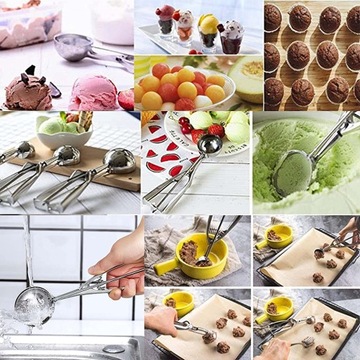 ЛОЖКА ДЛЯ МОРОЖЕНОГО БОЛЬШОЙ КАРТОФЕЛЬ РИС БОЛЬШИЕ СТАЛЬНЫЕ МОНО ПОРЦИИ XXL