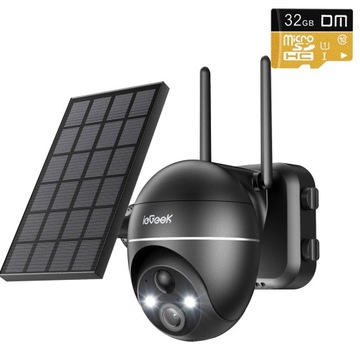 KAMERA OBROTOWA SOLARNA ZEWNĘTRZNA WIFI 5MPx 1944P HD 4xZOOM 9000mAh+32GB