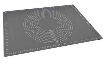 Силиконовая кондитерская доска 60x40см серый кухонный коврик BRUNBESTE BB-1511 / 2980