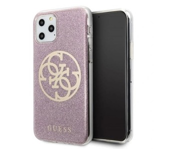 Etui Hard Case Guess Obudowa do iPhone 11 Pro Max Glitter 4G Pink