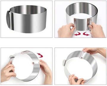 КОЛЬЦО ДЛЯ ТОРТА 15см РЕГУЛИРУЕМОЕ КОЛЬЦО ДЛЯ ТОРТА 16-30см ОБОДОК ДЛЯ ТОРТА