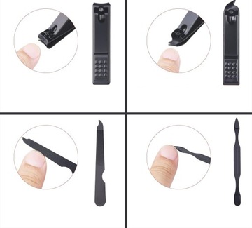 ZESTAW PRZYBORNIK DO MANICURE PEDICURE PAZNOKCI ETUI 16EL