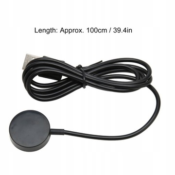 ŁADOWARKA DO FOSSIL GEN 1 2 3 KABEL USB CZARNY