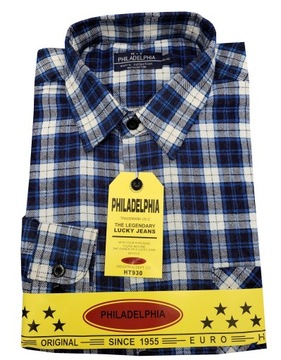 Koszula męska flanelowa flanela w kratę 42/43
