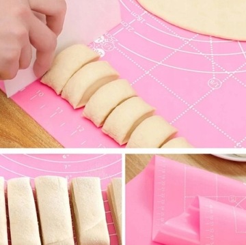 Силиконовый кухонный коврик на табуретку с мерками 50х40см