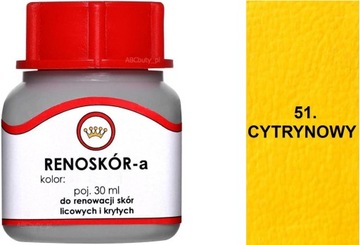 CYTRYNOWY 51 RENOSKÓR 30 ml WILBRA LAKIER FARBA DO OBUWIA SKÓRY LICA G10-01