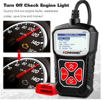 ДИАГНОСТИЧЕСКИЙ Компьютер OBD 2 II Автомобильный Сканер, ВСЕ ФУНКЦИИ!