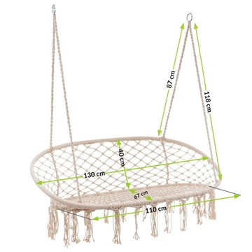 БОХО ПОДВЕСНОЙ СТУЛ, ГНЕЗДО АИСТА, XXL